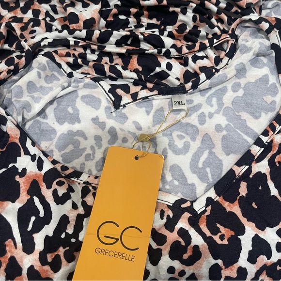 Cheetah print women’s oversized flowy maxi dress with pockets NWT Gracerelle 2XL - Picture 7 of 7